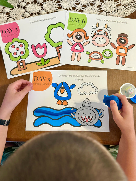 Days of Creation Playdough Mats